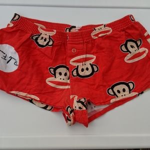 Paul Frank Monkey Print Sleep Shorts Size Small